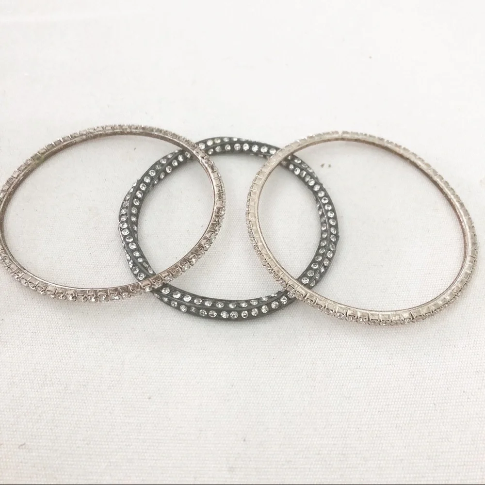 Rhinestone Metal Fashion Jewelry Bracelets Set